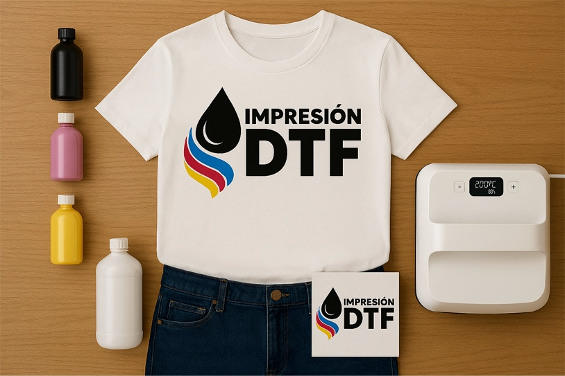 Impresión DTF blog aplicaciones creativas camisa con logo y colores dtf