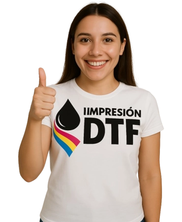 Impresión DTF en camiseta blanca con diseño
