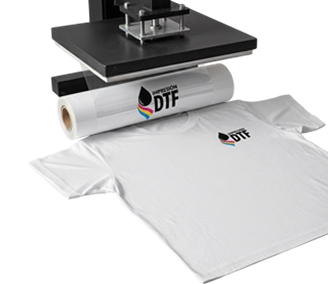 Impresión DTF camisa con logo y plancha dtf