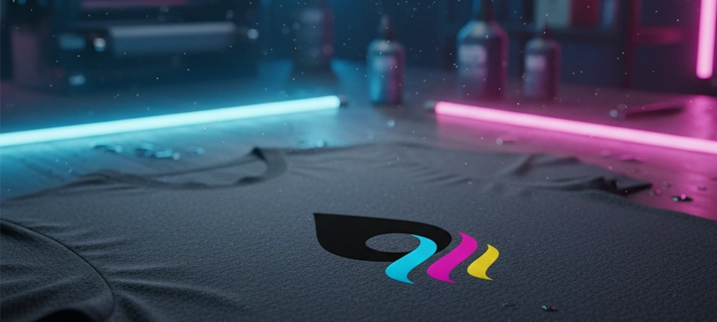 Impresión DTF camisa con logo y luces representado a tu mejor aliado